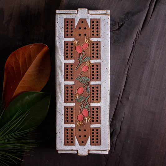 Rose Hip Traditional Cribbage Board
