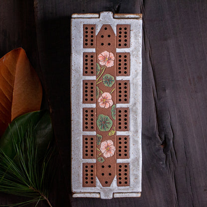 Nasturtium Traditional Cribbage Board