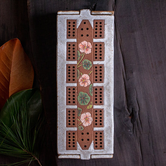Nasturtium Traditional Cribbage Board