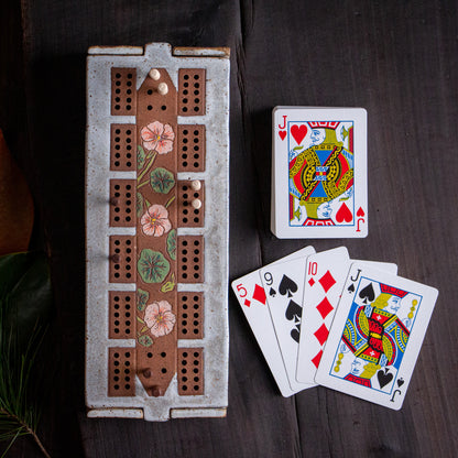 Nasturtium Traditional Cribbage Board