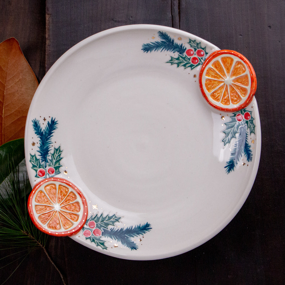 Orange Slice Holiday Plate