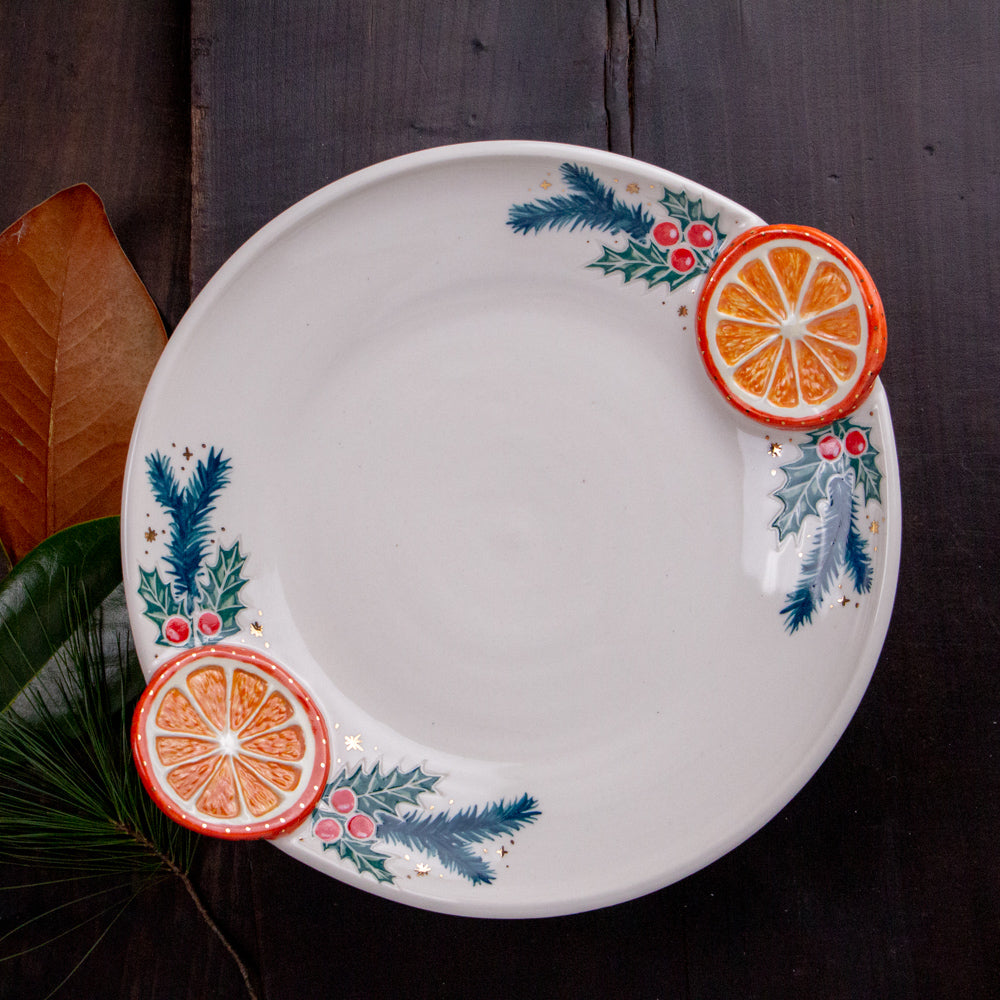 Orange Slice Holiday Plate