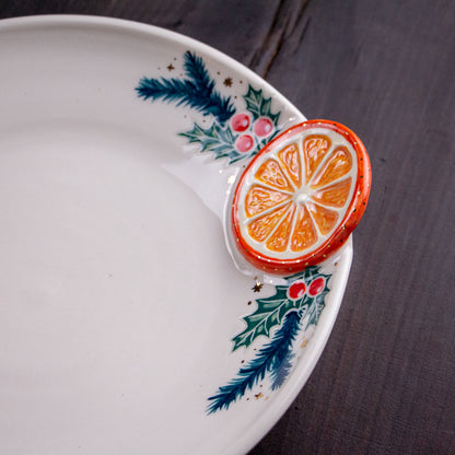 Orange Slice Holiday Plate