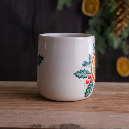 White Orange Slice Mug #1 [13oz]