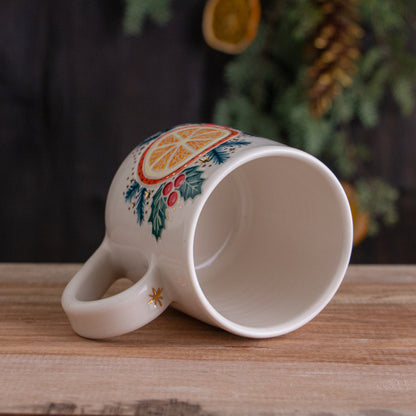 White Orange Slice Mug #1 [13oz]