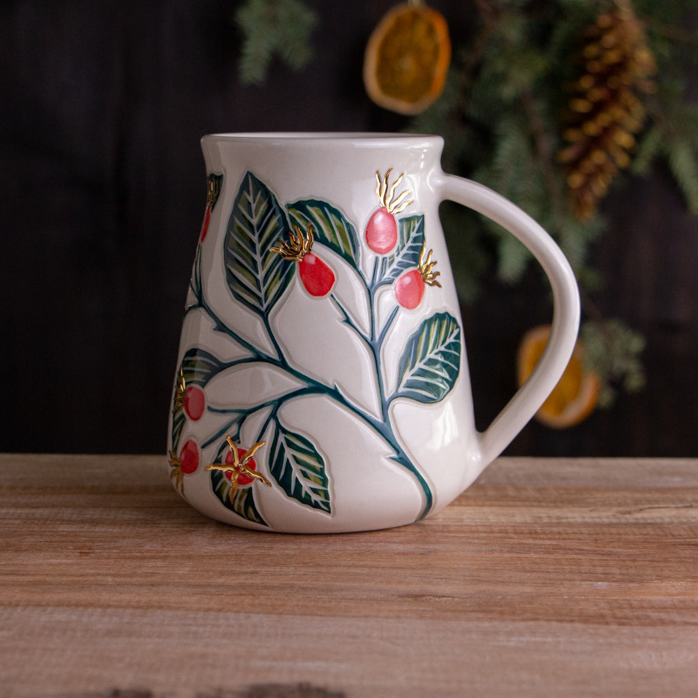 Tall Rose Hip Mug #2 [19oz]