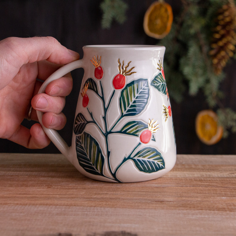 Tall Rose Hip Mug #2 [19oz]