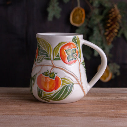 Tall Orange Persimmon Mug #1 [20oz]