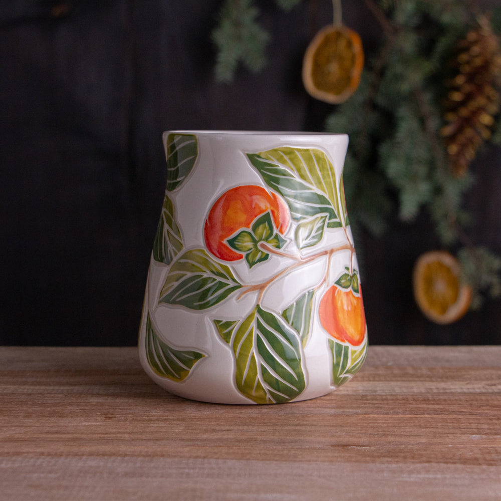 Tall Orange Persimmon Mug #1 [20oz]