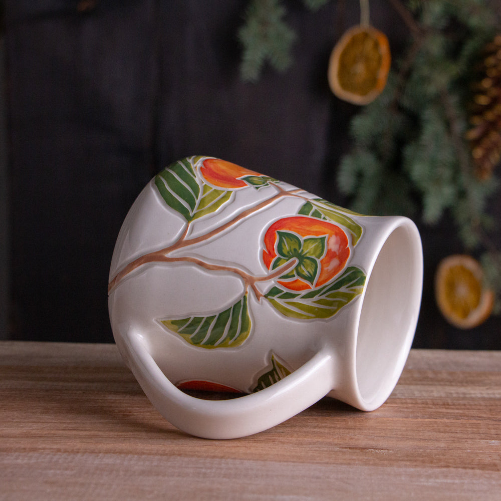 Tall Orange Persimmon Mug #1 [20oz]