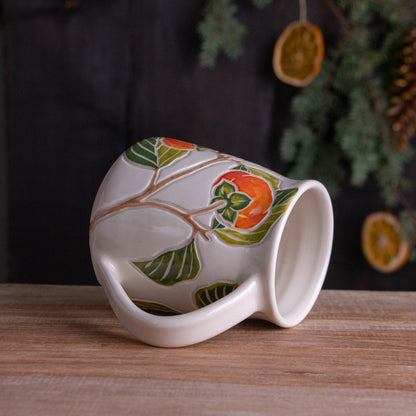 Tall Orange Persimmon Mug #2 [17oz]
