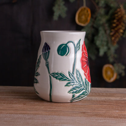 Tall Orange Poppy Mug #1 [20oz]