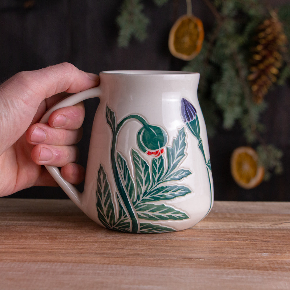 Tall Orange Poppy Mug #1 [20oz]