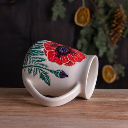 Tall Orange Poppy Mug #1 [20oz]