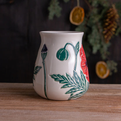Tall Orange Poppy Mug #2 [20oz]