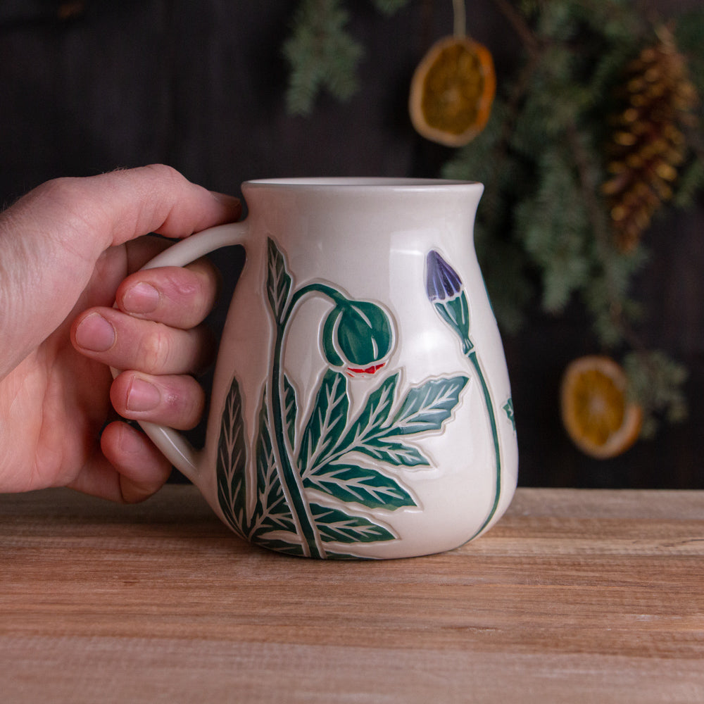 Tall Orange Poppy Mug #2 [20oz]