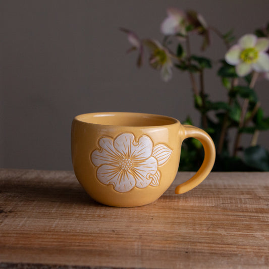 Yellow Dogwood Cappuccino Cup [7oz]
