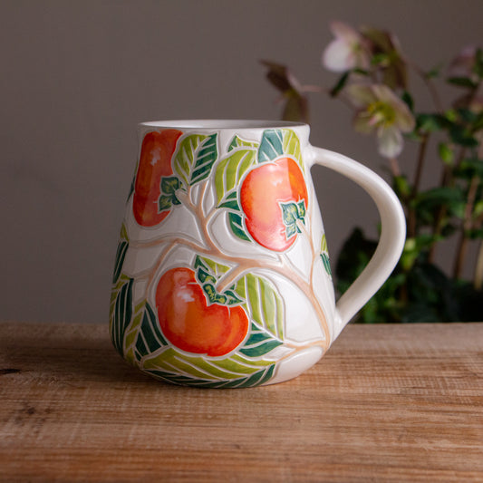 Tall Orange Persimmon Mug #2 [20oz]