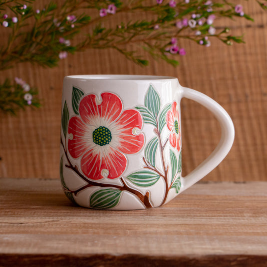 Dogwood Branch Mug 14-15oz
