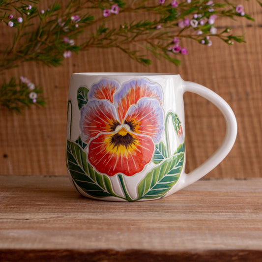Pansy Botanic Mug 16oz