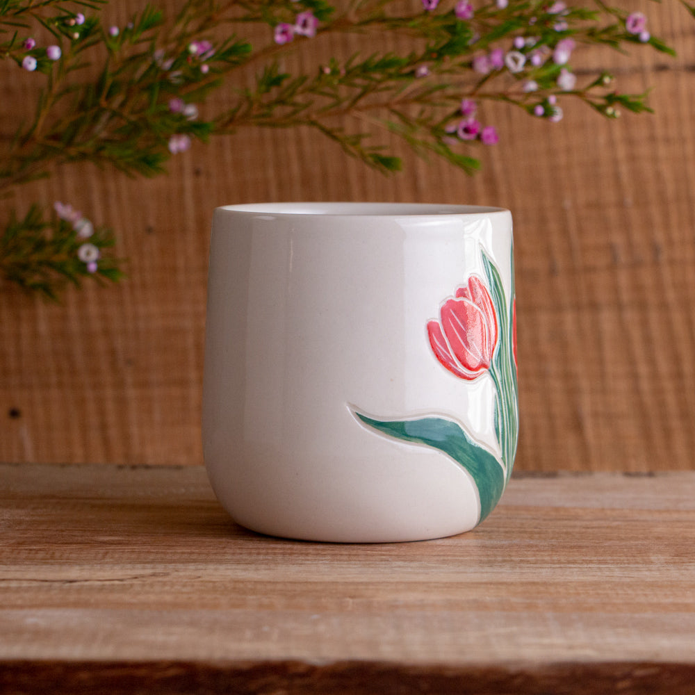 Red Tulip Mug 14-15oz