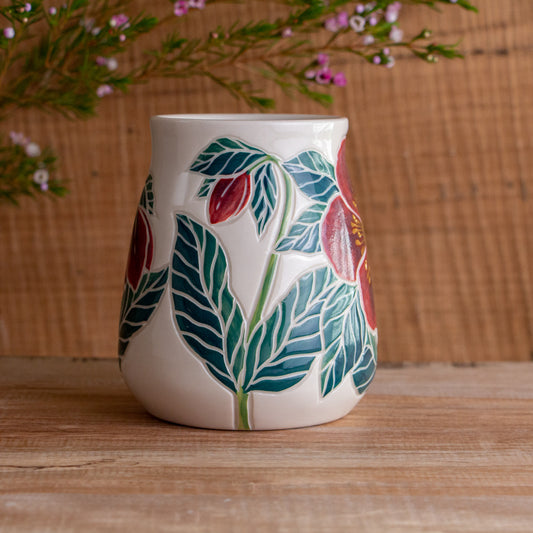 Tall "Anna's Red" Hellebore Mug #1 [18oz]
