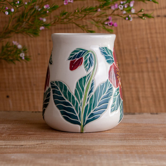 Tall "Anna's Red" Hellebore Mug #2 [19oz]