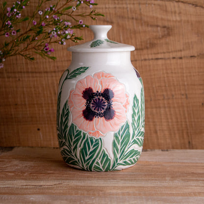 Poppy Lidded Jar / Canister