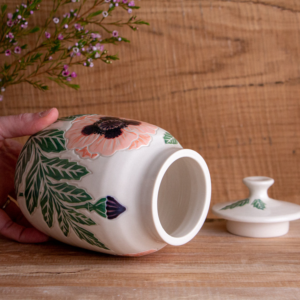 Poppy Lidded Jar / Canister