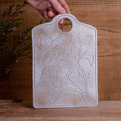 Stoneware Dogwood Serving Board