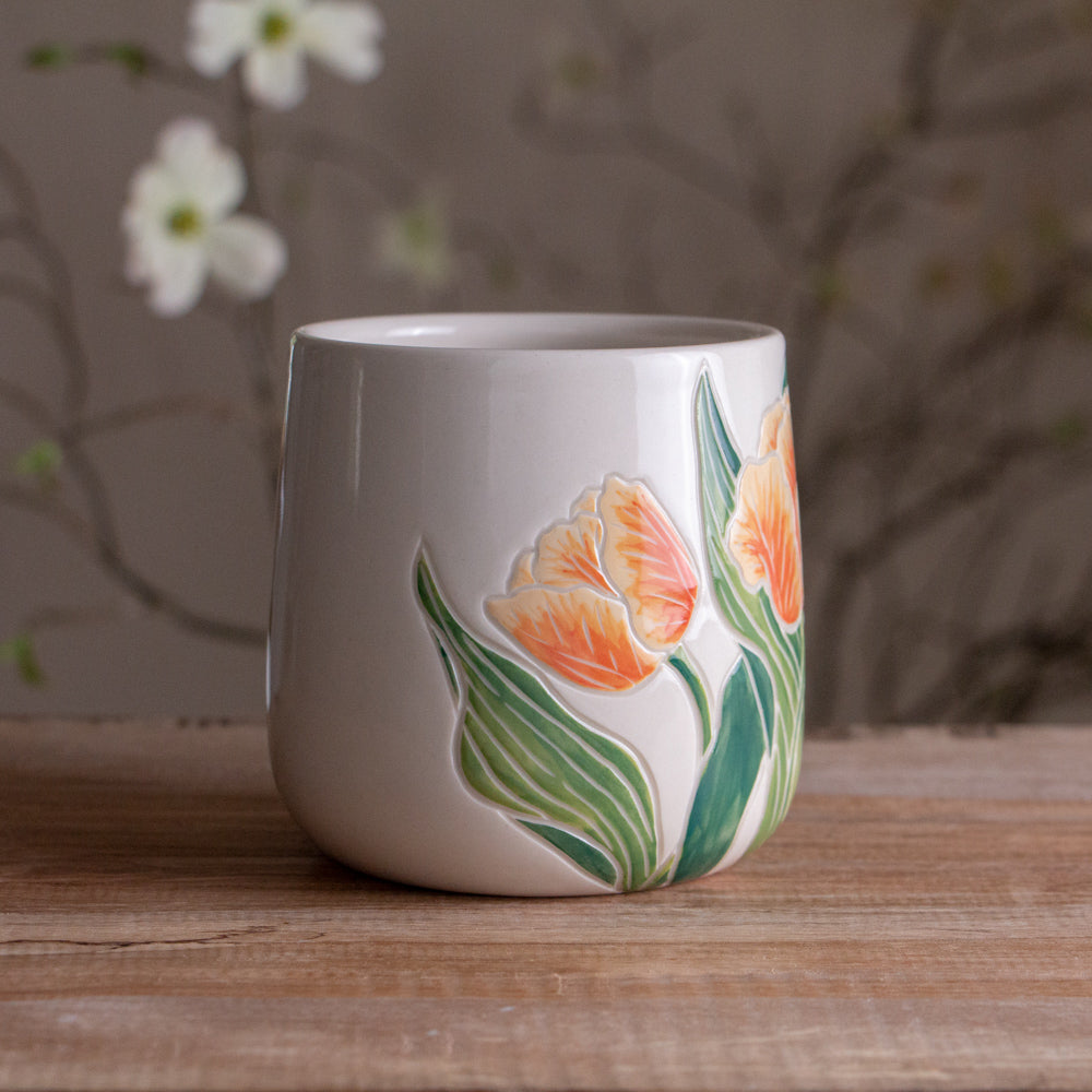 Peach Tulip Mug
