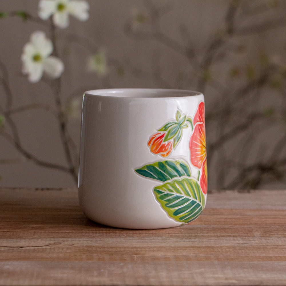 Orange Pansy Botanic Mug