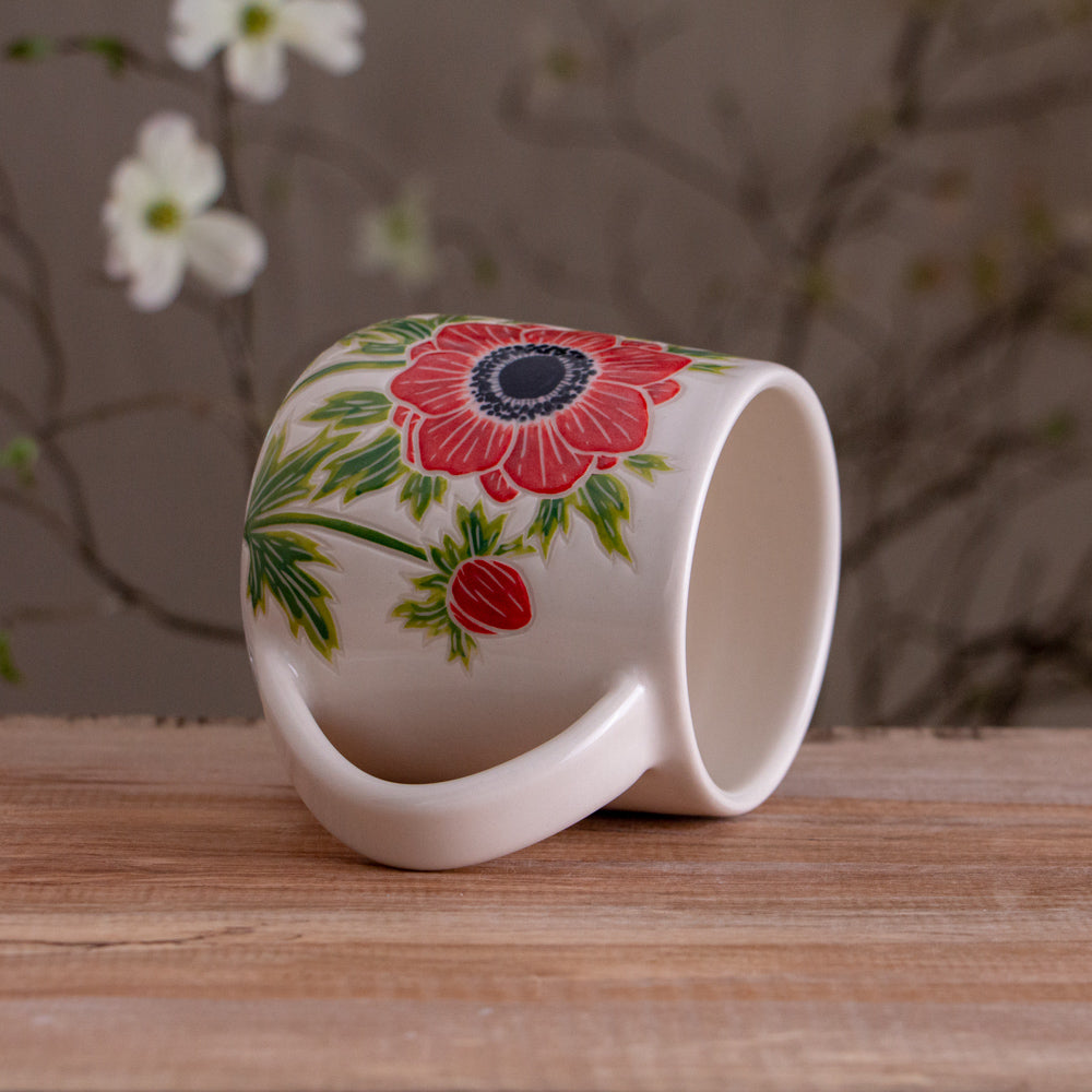 Red Anemone Mug 14-15oz