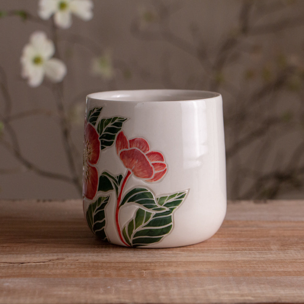 Pink Hellebore Mug 14-15oz