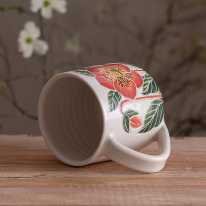 Pink Hellebore Mug 14-15oz