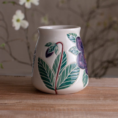 Tall Purple Hellebore Mug #1 [20oz]