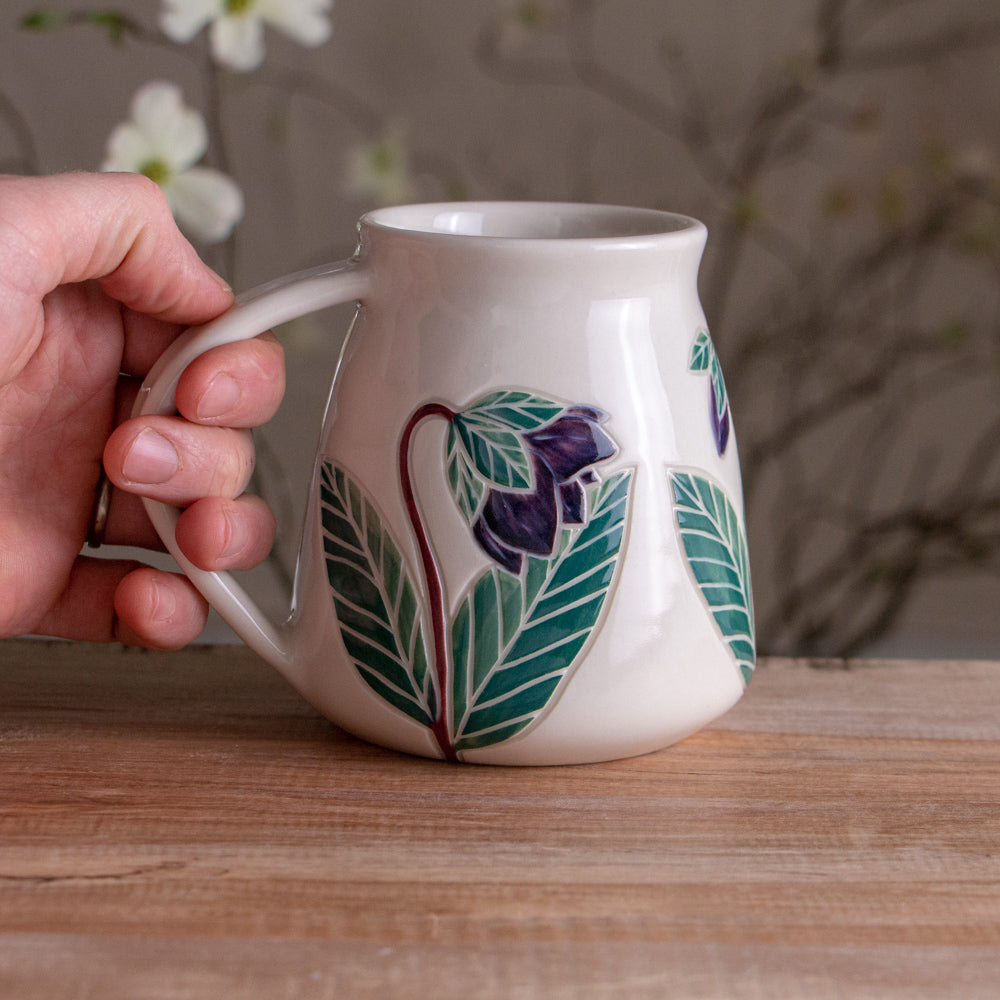 Tall Purple Hellebore Mug #1 [20oz]