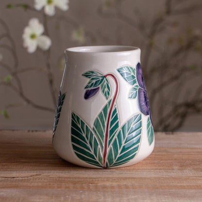 Tall Purple Hellebore Mug #2 [20oz]