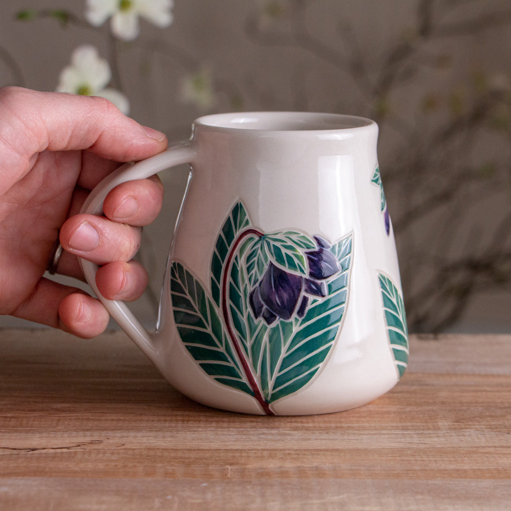 Tall Purple Hellebore Mug #2 [20oz]