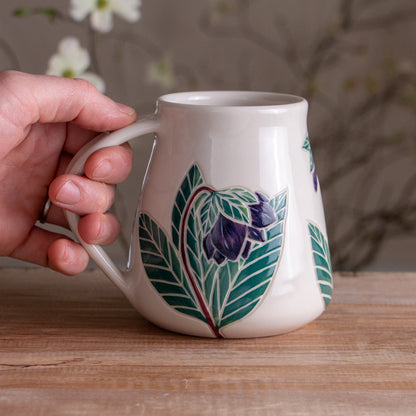 Tall Purple Hellebore Mug #2 [20oz]