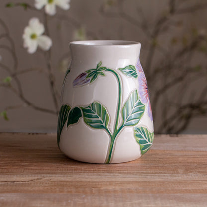Tall Purple Pansy Mug #1 [19oz]