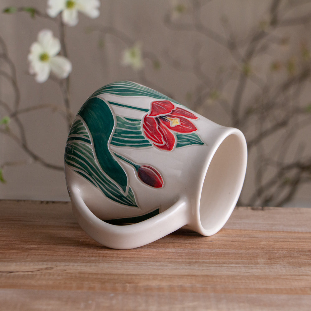 Tall Red Tulip Mug #2 [18oz]