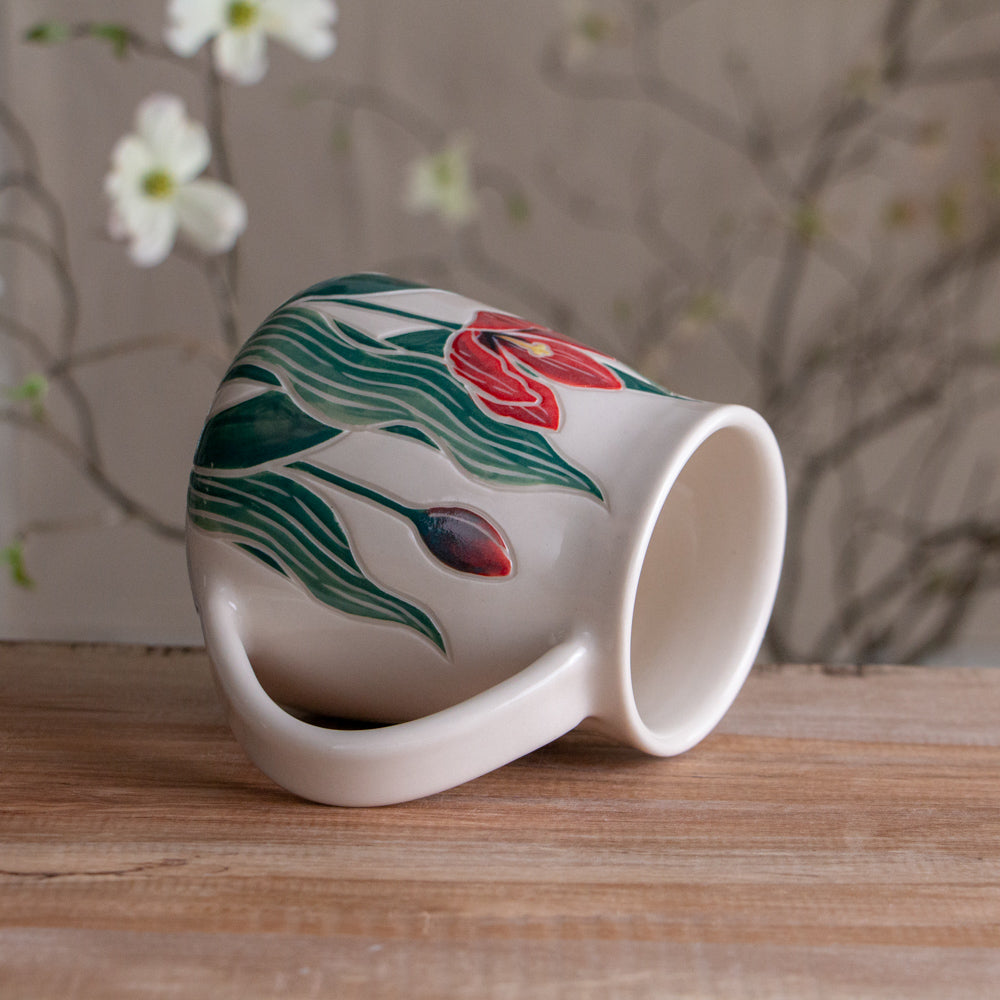 Tall Red Tulip Mug #3 [19oz]