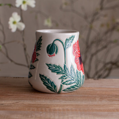 Tall Red Poppy Mug #1 [19oz]