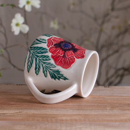Tall Red Poppy Mug #1 [19oz]