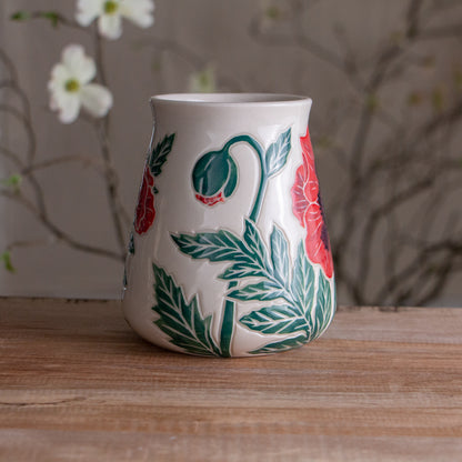 Tall Red Poppy Mug #2 [20oz]