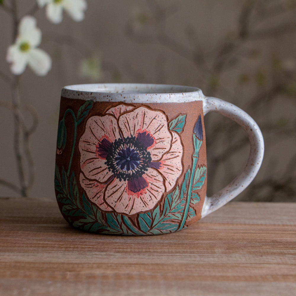 Poppy Stoneware Mug #1 [15oz]