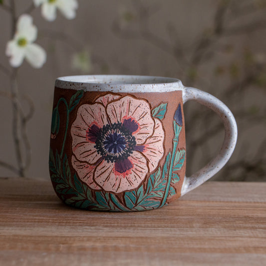 Poppy Stoneware Mug #1 [15oz]