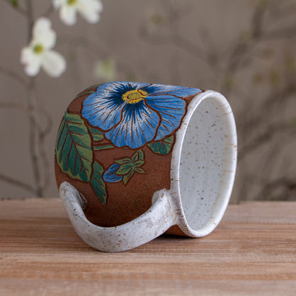 Pansy Stoneware Mug #2 [14oz]