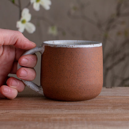 White Anemone Stoneware Mug #1 [14oz]